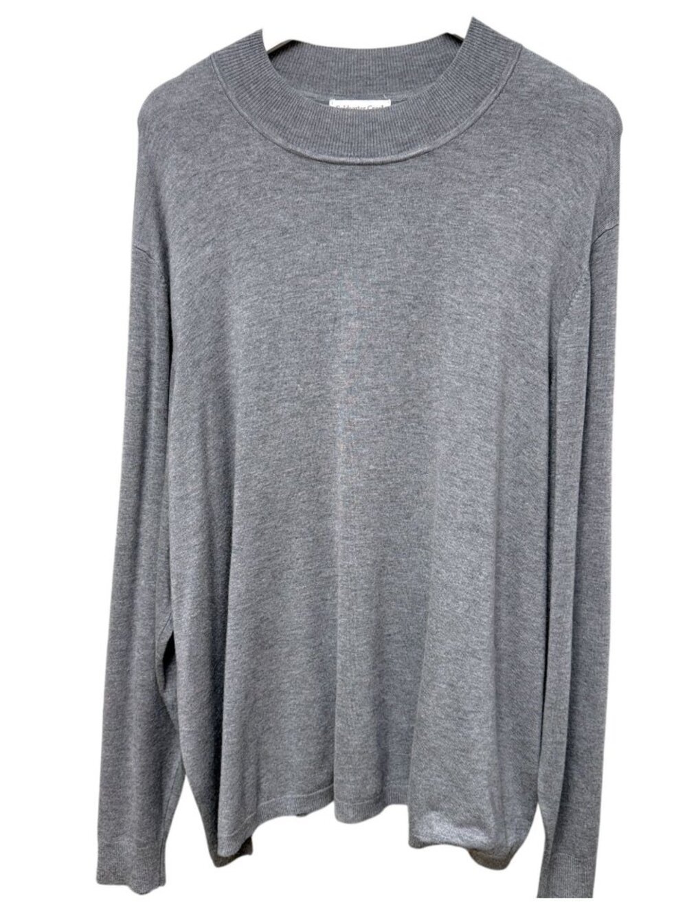 COLDWATER CREEK Womens Sweater Plus Size 3X Gray Mock Neck Pullover Top